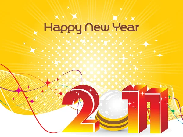 Happy new year wallpaper for 2011 — Stock Vector