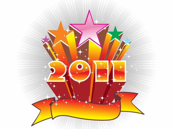 Feliz año nuevo fondo de pantalla para 2011 — Archivo Imágenes Vectoriales