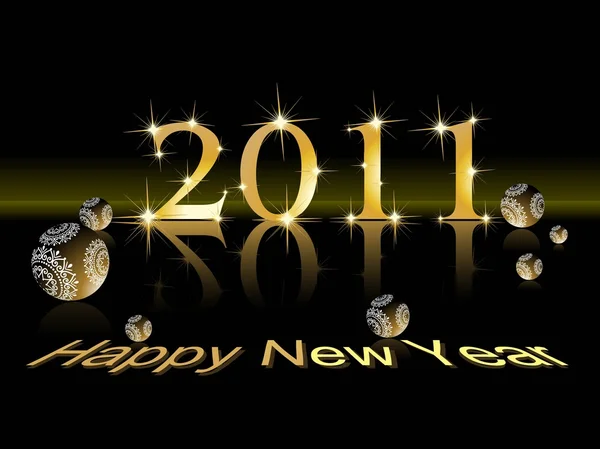 Mutlu yeni yıl duvar kağıdı 2011 — Stok Vektör
