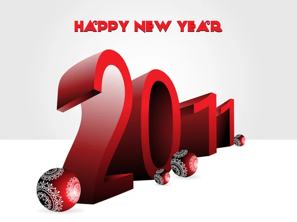 Gott nytt år tapeten för 2011 — Stock vektor