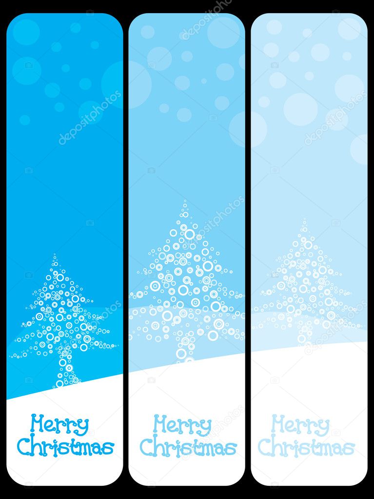 Set of banner for merry xmas