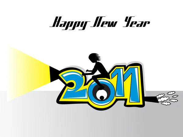Ilustración para el nuevo año 2011 — Vector de stock