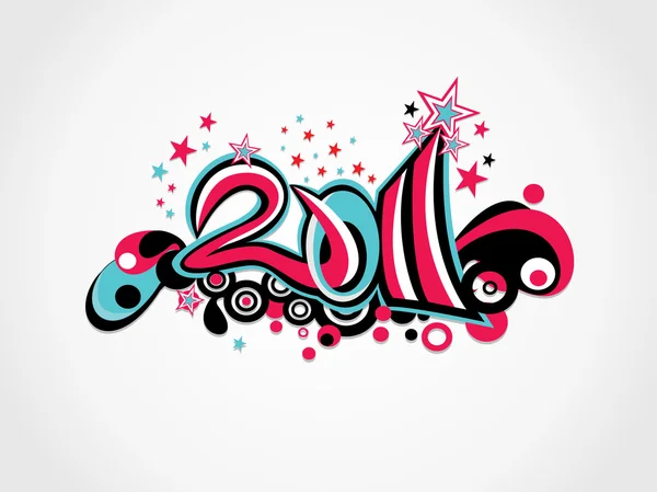 Illustration för nyår 2011 — Stock vektor
