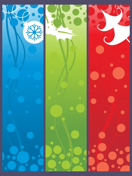 Sada banner pro Veselé Vánoce — Stockový vektor