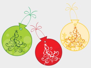 Set of christmas sale tag clipart