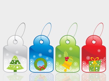 Set of christmas sale tag clipart