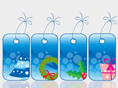 Set of christmas sale tag clipart