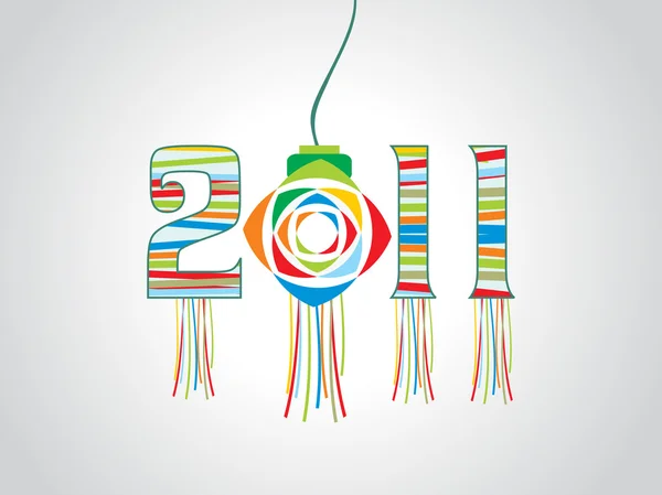 Ilustración para el nuevo año 2011 — Vector de stock
