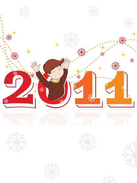 Illustratie voor nieuwe jaar 2011 — Stockvector