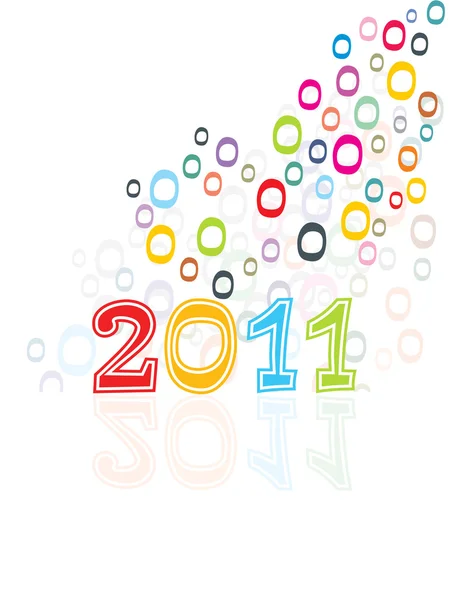 Illustration för nyår 2011 — Stock vektor