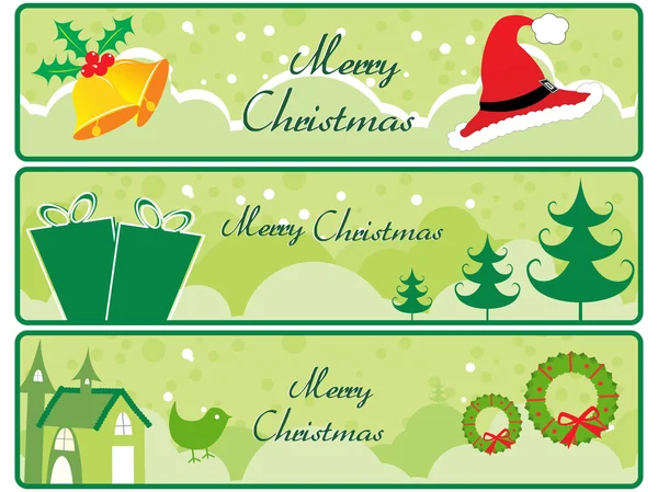 Ensemble de bannière pour Noël joyeux — Image vectorielle