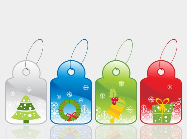 Ensemble d'étiquette de vente de Noël — Image vectorielle