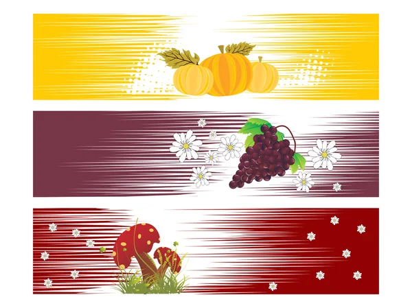 Set of banner for happy thanksgiving day — Stock Vector