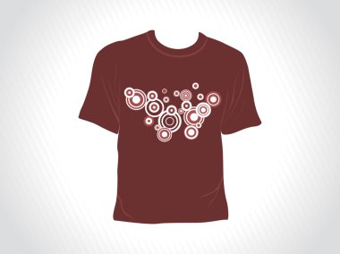 Vector isolated brown tshirt clipart