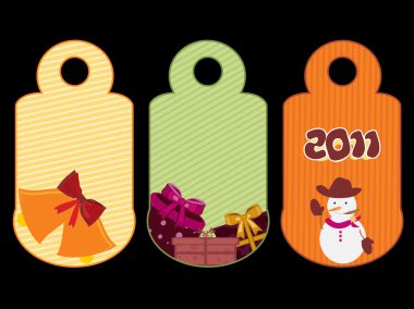 Set of new year tag clipart