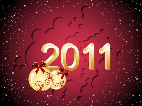Ilustração de Ano Novo 2011 — Vetor de Stock