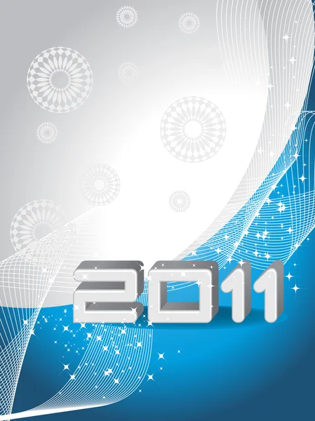 Illustrazione per il nuovo anno 2011 — Vettoriale Stock