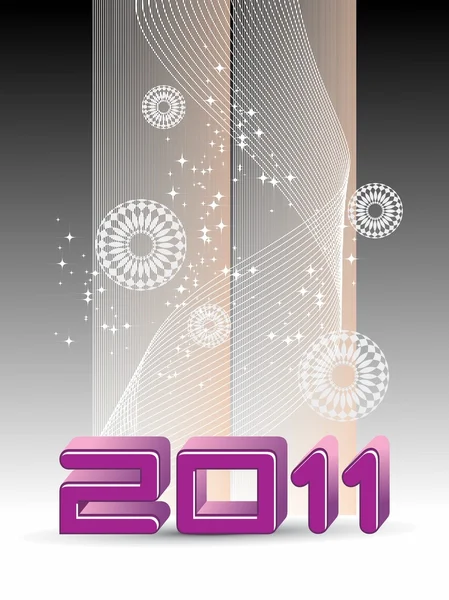 Ilustração de Ano Novo 2011 —  Vetores de Stock