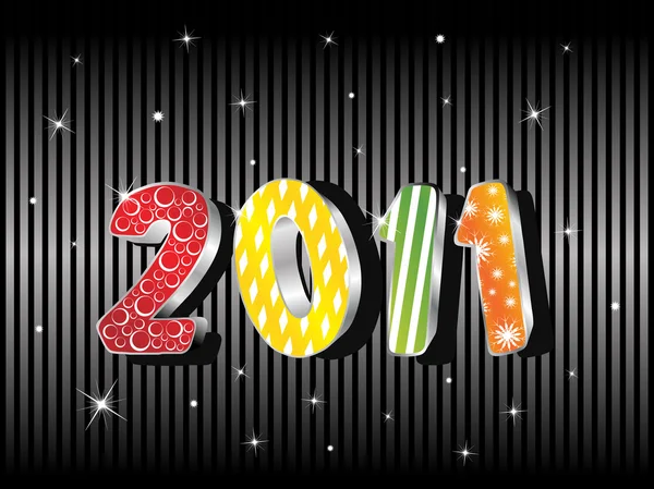 Ілюстрація на Новий рік 2011 — стоковий вектор