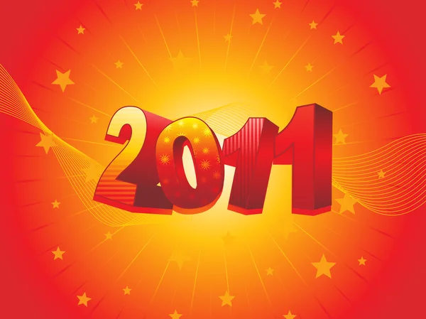 Nieuwe jaar 2011 illustratie — Stockvector