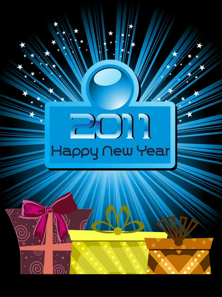 Yeni yıl 2011 illüstrasyon — Stok Vektör