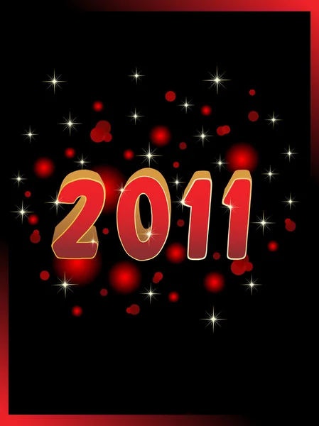Illustrazione anno nuovo 2011 — Vettoriale Stock