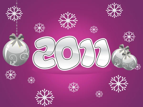 Abbildung für das neue Jahr 2011 — Stockvektor