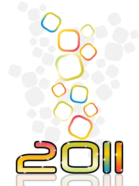 Illustratie voor nieuwe jaar 2011 — Stockvector