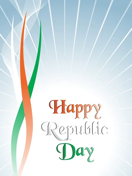 Patriotic illustration for republic day — Stock Vector