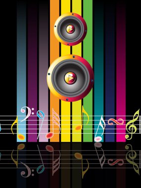 Vector musical background clipart