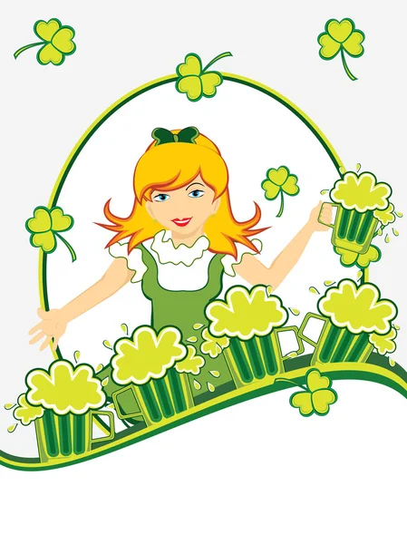 Beautiful Vector Illustration Patrick Day March — Stock Vector