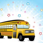 Background with school bus — Stock Vector © alliesinteract #4792363