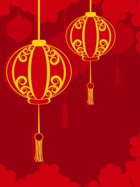 Beautiful design illustration for chinese new year celebration clipart