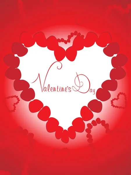 Dekorative Herz Hintergrund Für Valentinstag — Stockvektor