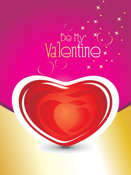 Valetine Den Pozadí Romantickým Srdcem — Stockový vektor