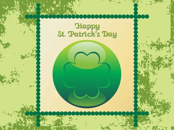 Abstract Green Texture Background Patrick Day Icon — Stock Vector