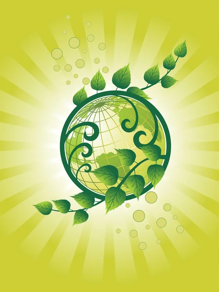Green earth concept — Stock Vector