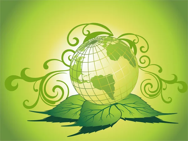 Yeşil dünya kavramı — Stok Vektör