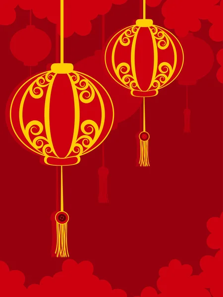 Красивая Иллюстрация Дизайна Празднования Нового Года Китае — стоковый вектор