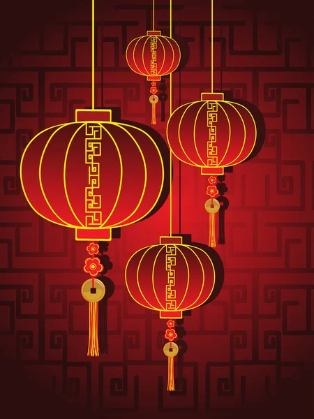 Illustration für das chinesische Neujahr — Stockvektor