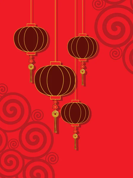 Illustrazione per il nuovo anno cinese — Vettoriale Stock