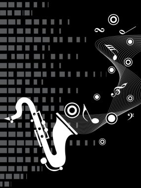 Sexophone, musical notes clipart