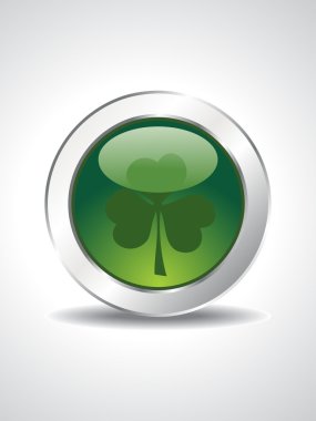 Abstract grey backgorund with isolated patrick day icon clipart