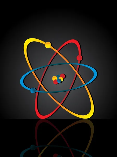 Векторная Иллюстрация Цветного Фона Атома — стоковый вектор