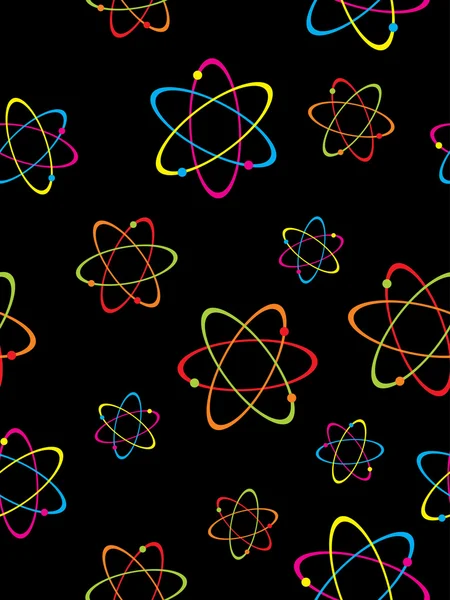Illustration Vectorielle Fond Atome Coloré — Image vectorielle