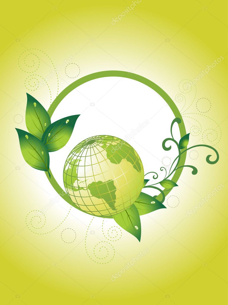 Background with ecology design frame