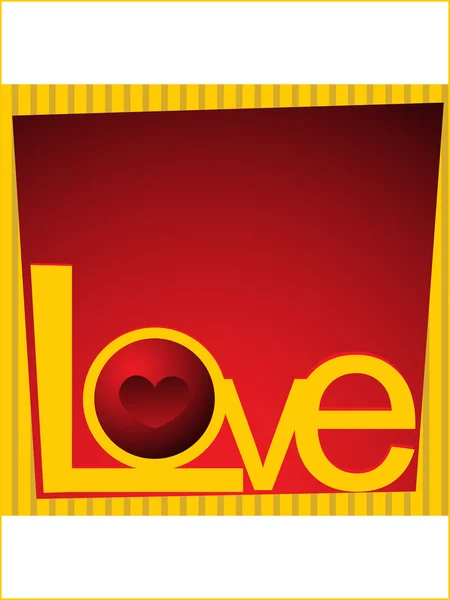 Vector Illustartion Romantic Love Background — Stock Vector