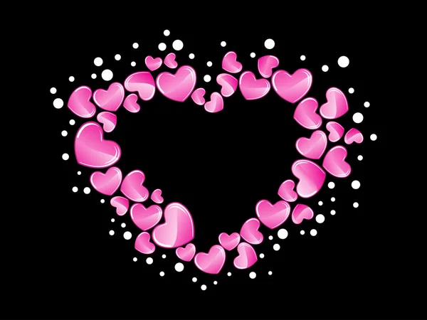 Fond avec macro coeur rose — Image vectorielle