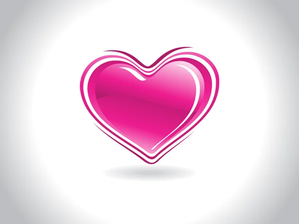 Αφηρημένη Γκρι Φόντο Απομονωμένες Ροζ Καρδιά Εικονογράφηση Φορέας — Διανυσματικό Αρχείο