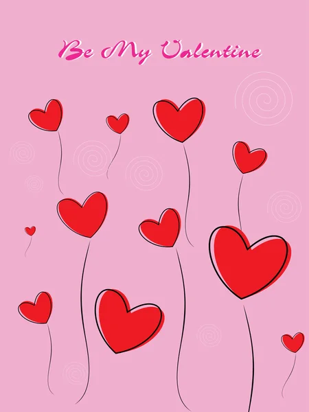 Illustratie voor dag van de Valentijnskaart — Stockvector